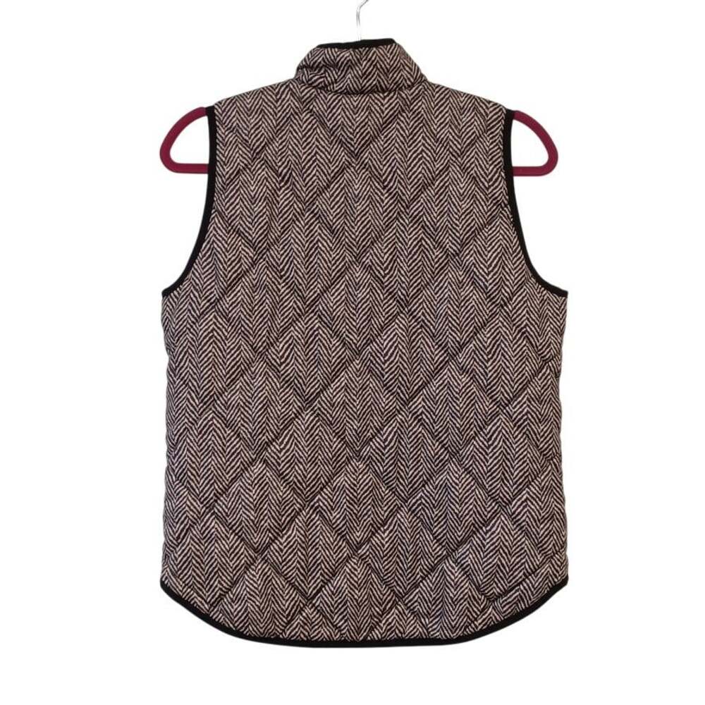 J. Crew Women's Black Herringbone Excursion Down Puffer Quilted Vest Size S - Picture 5 of 6